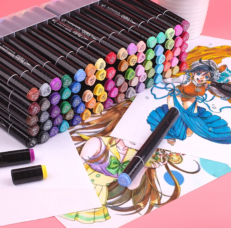 Generic 12/40/60/80pcs Alcohol Dual Tip Marker Pens Manga Best Price