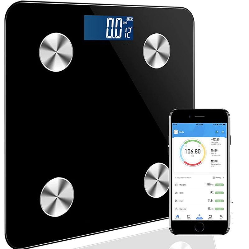 Bluetooth Body Fat Scale BMI Scale Smart Electronic ​Scales LCD Digital Bathroom Weight Scale Balance Body Composition Analyzer