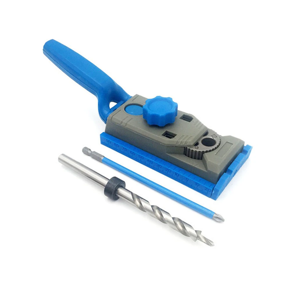 

Blue Plastic Woodworking Hole Locator Set with Scale for Joinery Woodworking DIY Project MDJ998