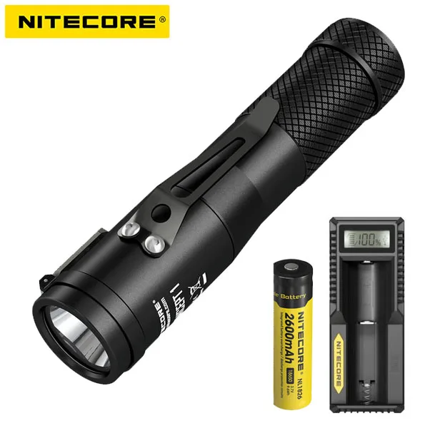 NITECORE C1 яркий светодиодный фонарик 18650+ nitecore UM10 changer+ nitecore 3400 аккумулятор