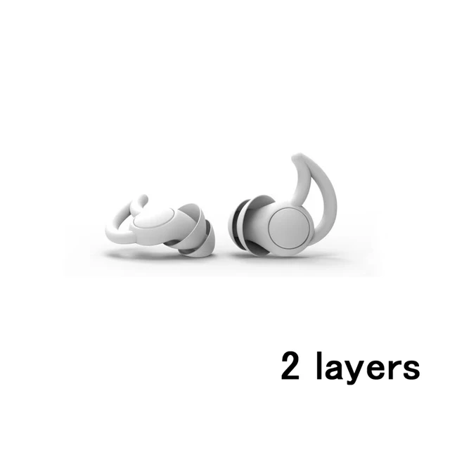 Ear Plugs Tapones Oido Ruido Bouchon Oreille Sleep Plug Earplugs Tapones Para Dormir Zatyczki Do Uszu Tappi Orecchie Earplugs 2 layers gray