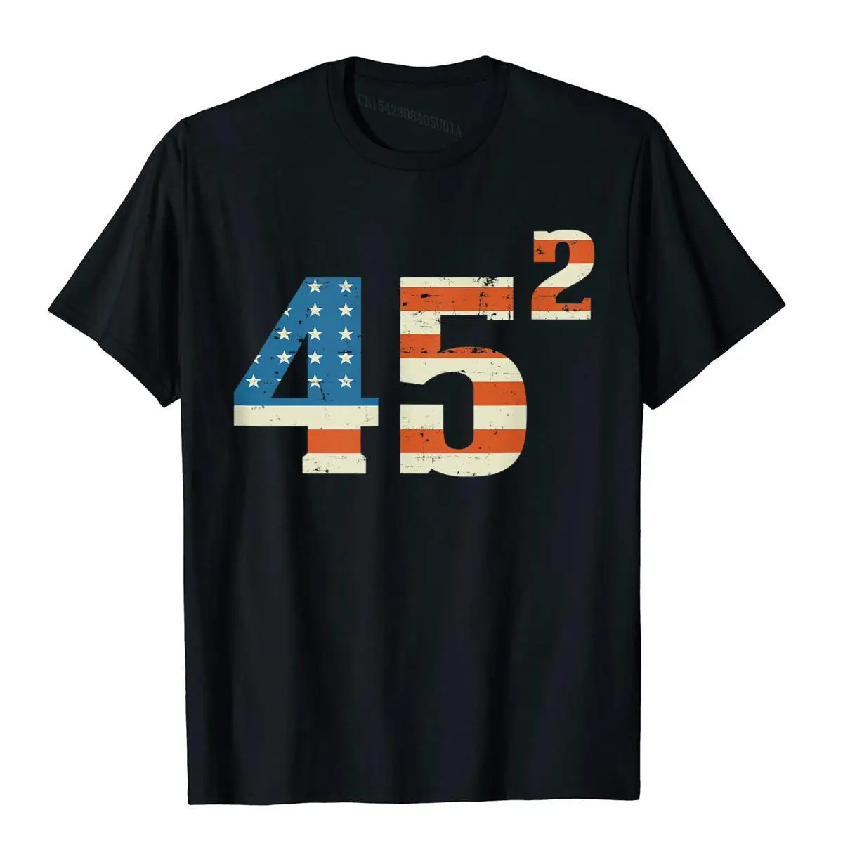 Reelect Trump 45 Squared 2 Terms Pro Trump Anime Top Normcore Cotton Men Tees Family Rife T Shirt Harajuku