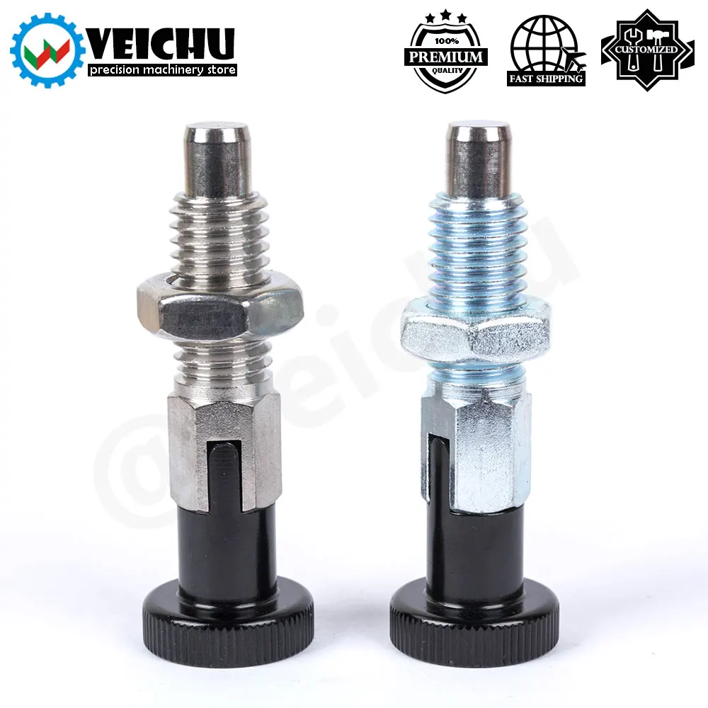 VCN217 Rest Position Index Plunger Locating Lock Pin Locking Nut Index Bolt For Attaching And Datching Workpieces cylindrical locating dowel pin stainless steel ball lock pins wooden dowel pins stainless steel knurled plungers