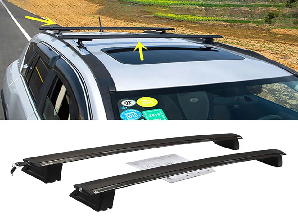 SHINEKA Roof Racks & Boxes For Jeep Grand Cherokee 2011-2016 Aluminum Alloy Car Roof Luggage Rack Cross Bars For Grand Cherokee 