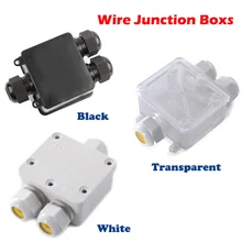 IP68 черный, белый цвет прозрачный Водонепроницаемый Пластик наружный кабель провода Разъем Железы электрическая 3-кабель распределительная коробка с терминала