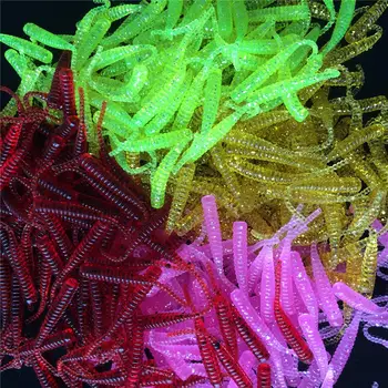 

500pcs 10 colors worm bait soft bait fishing lures Pesca carp fishing bass lure Isca artificial lure