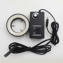 60 шт. светодиодный кольцо свет подсветка микроскопа круглый светильник включает адаптер 110 V-24 V синий и красный цвета желтый свет опционально