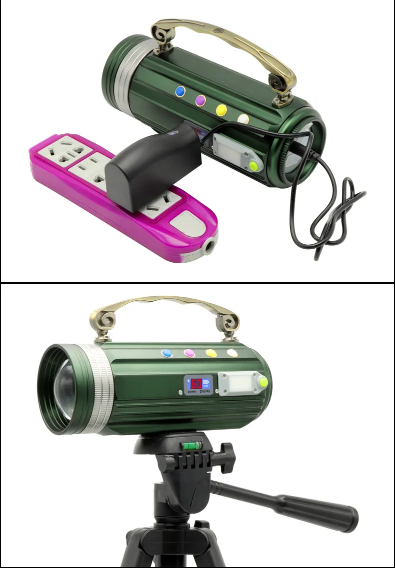 New Style Multi-functional Zoom Night Fishing Lights Manufacturers Direct Selling LED High-Power Blue Light Chargeable USB Fishi