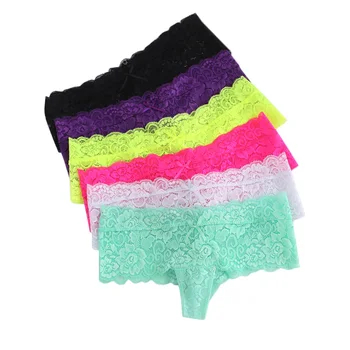 

3pcs/lots Sexy Female Underwear Full Lace Seamless Thong Women Tangas Transparent Low-rise Solid Color Panty Clearance