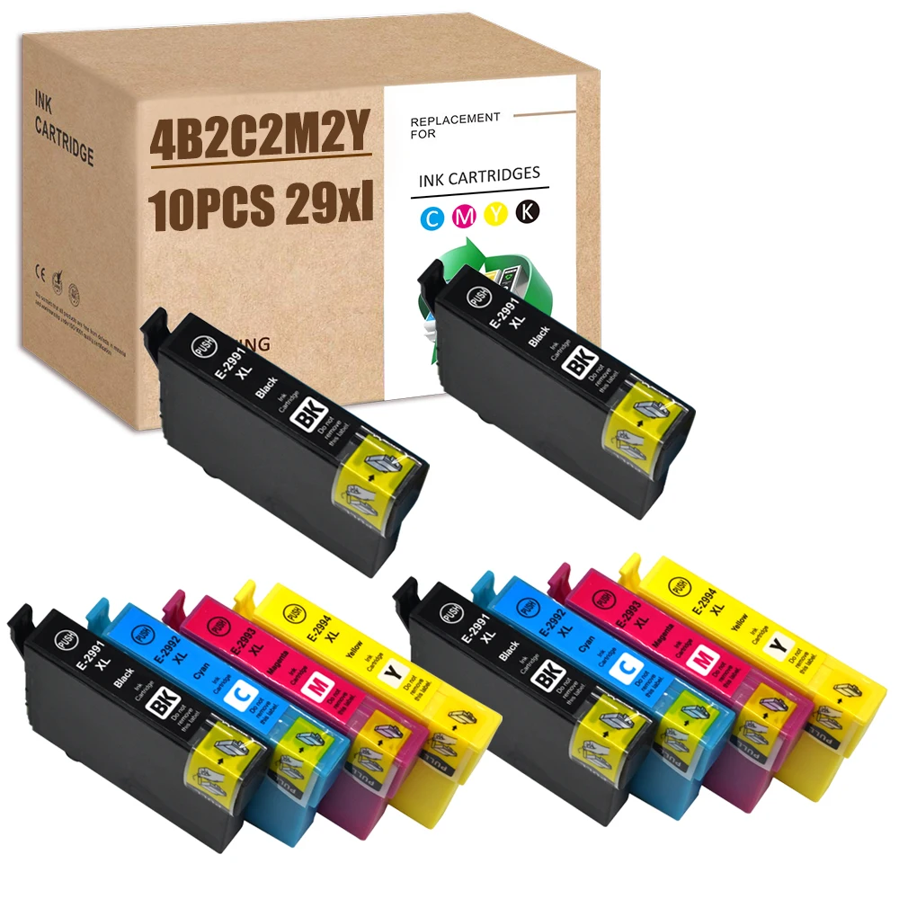 10 шт для Epson картридж 29XL T2991XL чернила XP452 принтера XP 452 XP-452 XP332 XP342 XP345 XP435 XP432 XP442 |