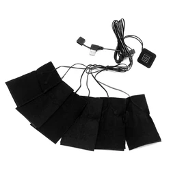 Three Modes USB Warm Paste Pads Fast-Heating Carbon Fiber Heating Pad Safe Portable Heating Warmer Pad Heating Vest Accessory