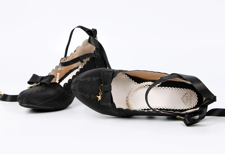 Круглая голова сандалии женская обувь лоли японские кукольные ботинки; милые туфли в стиле «Лолита» и жемчужной нитью, платье с бантом в форме морской звезды в виде ракушки принцессы обувь Kawaii