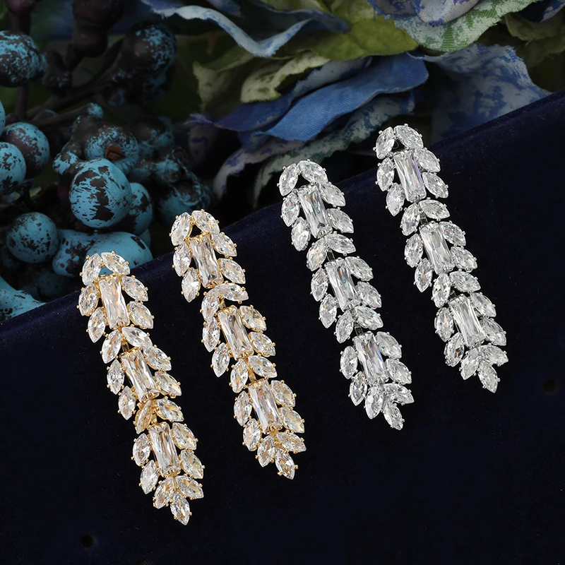 Jewelry Set HADIYANA Gorgeous Vintage Ladies Wedding Party Engagement Necklace Earrings Ring Bracelet Set BN7945 Bijoux Mariage