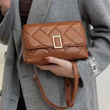 

Chain Quilted Shoulder Bags for Women Luxury Leather Crossbody Bag Small Flap Messenger Bag Ladies Fashion Designer Handbags Sac