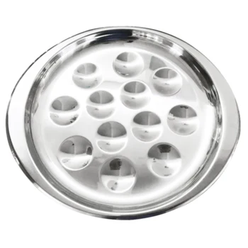 

Snail Plate Escargots Stainless Steel Heat Resistant Lightweight Tableware Dish Home Server Hotel Easy Clean Kitchen Restaurant