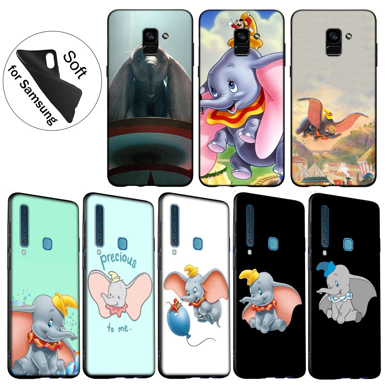 IYICAO Забавный Дамбо милый слон Мягкий силиконовый чехол для samsung Galaxy J8 J7 Duo J6 J4 Plus A2