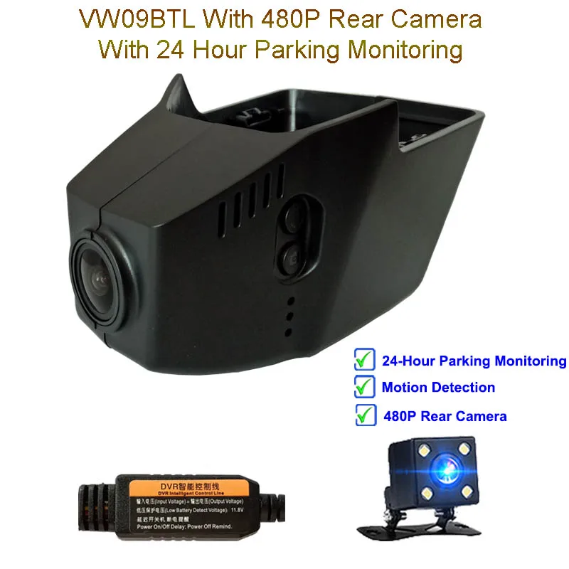 Jabriel для Volkswagen vw Atlas passat tiguan touran b6 b7 b8 mk2 Скрытая 1080P Wifi Автомобильный видеорегистратор, автомобильная камера - Название цвета: B1080P Rear 480P 24H