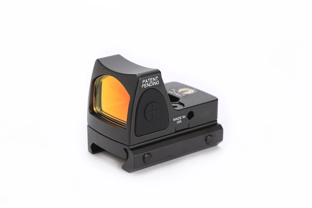 Magorui Тактический Регулируемый коллиматор Glock RMR мини голографический прицел рефлекторный красный точечный прицел с креплением - Цвет: black