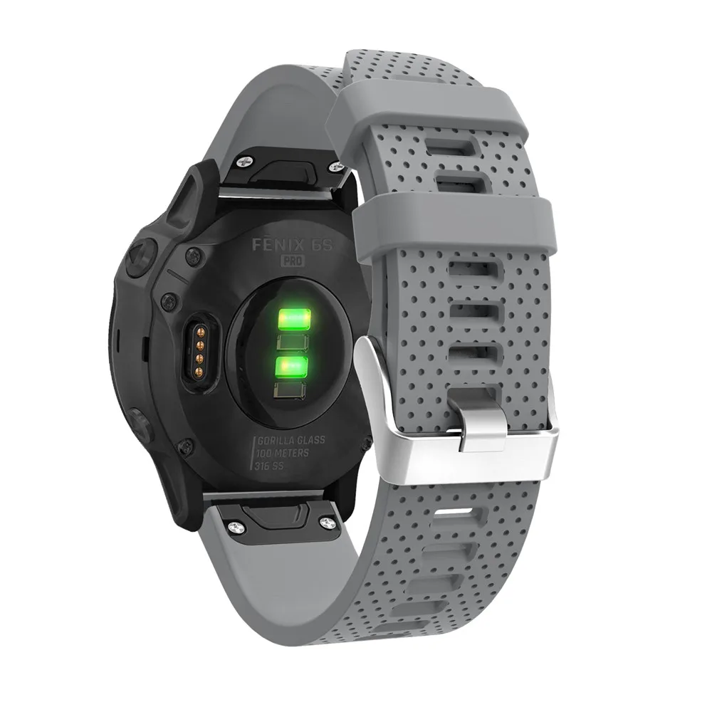 20 мм ремешок для часов Garmin Fenix 6S часы с быстрым выпуском легко подходят силиконовый ремешок на запястье ремни для Garmin Fenix 5s Plus ремень