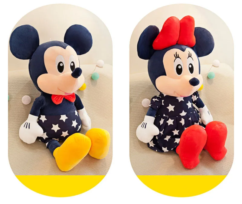 Кукла мышка Микки и Минни, мягкая плюшевая игрушка, куклы Микки Минни, Подарочные интерьерные подушки, свадебные подарки для детей