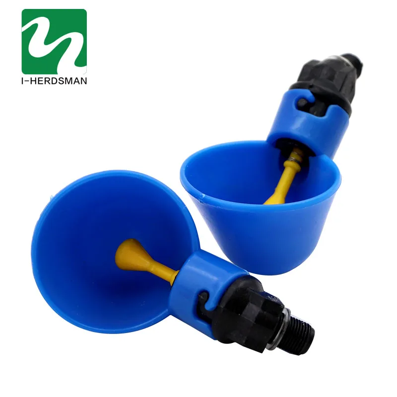 100 Pcs Red Automatic Drinking Cups Chicken Waterer Quail Nipple Drinker Thread Drinker Water Bowl Newest