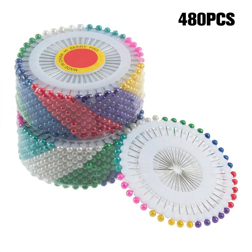 

Chic 480PCS Round Head Pins Dressmaking Faux Pearl DIY Corsage Craft Decorative