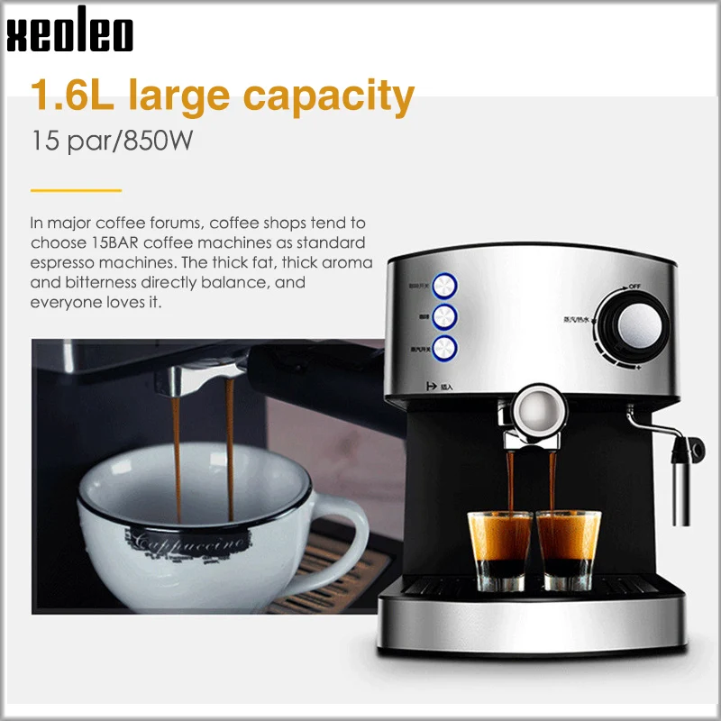 Xeoleo Household Fullautomatic Espresso Coffee Maker Pump Pressure Coffee Machine 15bar 220v