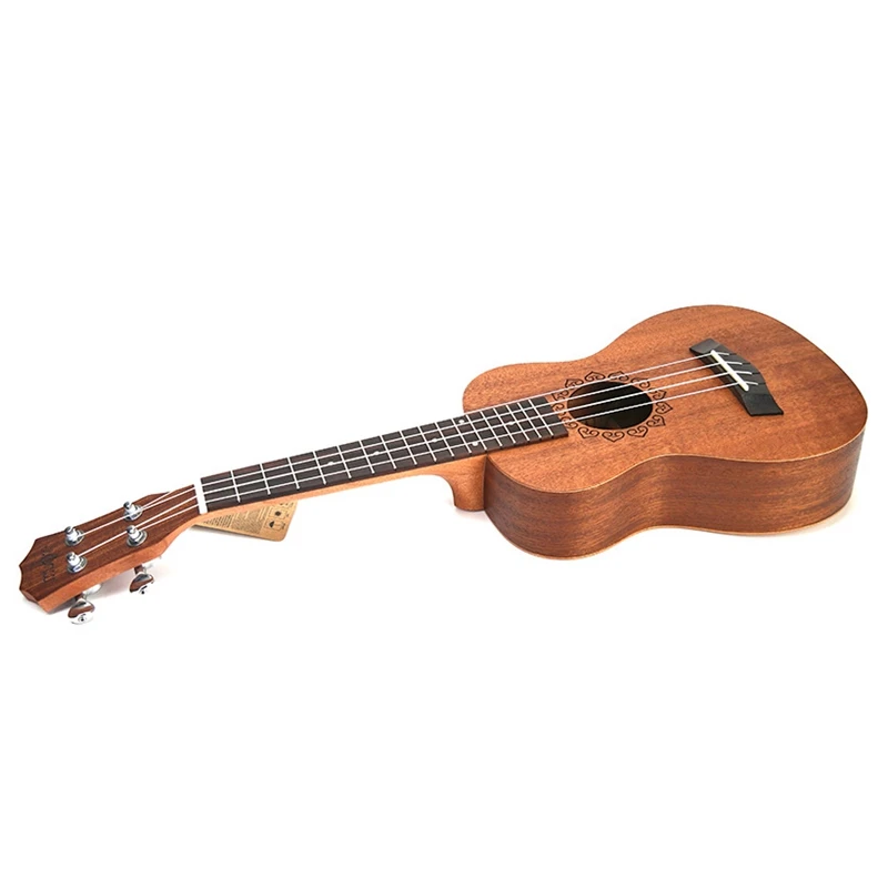 21 дюймов укулеле Сапеле сопрано начинающих Гавайские гитары укулеле Дельфин узор укулеле красное дерево шеи тонкий тюнинг колышек 4 струны Woo