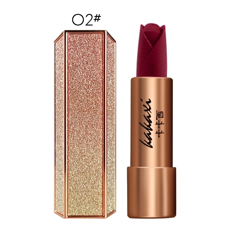 Be A Confident Woman Flower Shape Matte Lipstick Makeup Lips Smooth Moisturizer Nourishing Lipstick Make up Lip Stick Cosmetics