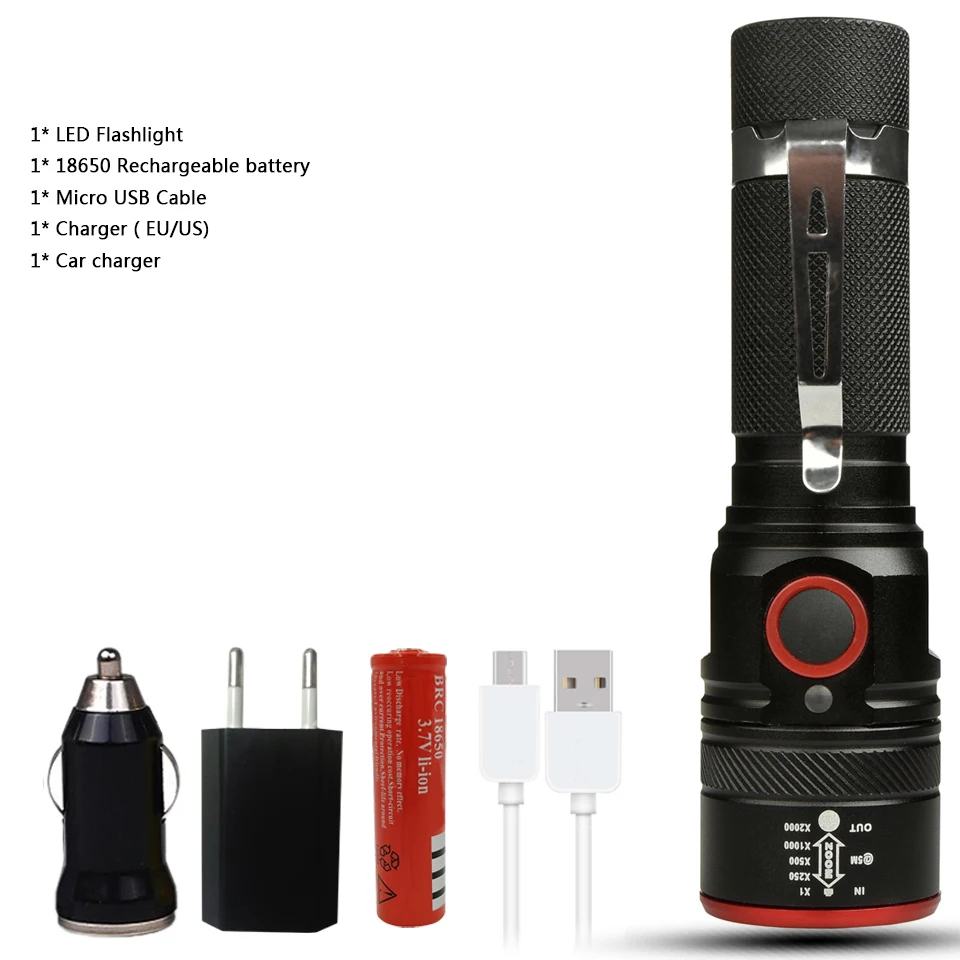 Xhp50 светодиодный флэш-светильник usb 18650 перезаряжаемый Сильный магнитный задний светильник VS xm-l t6 фонарик - Испускаемый цвет: Package G