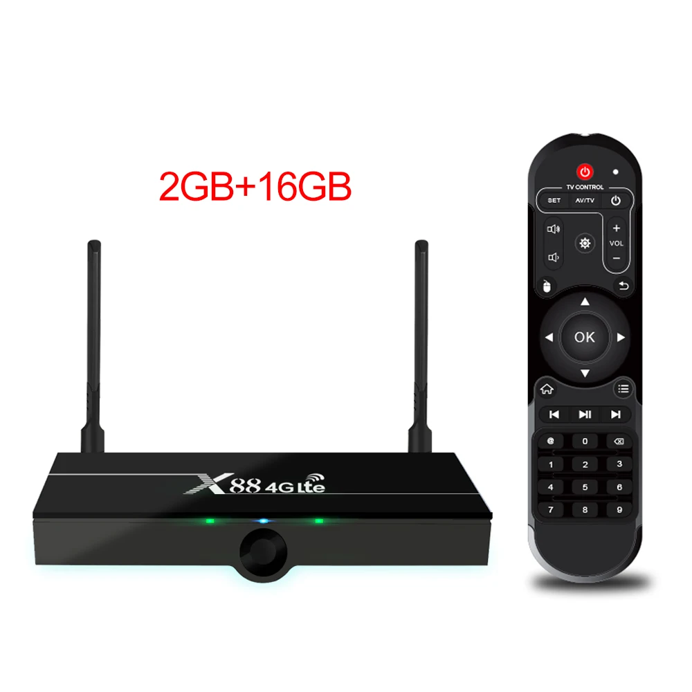 Only 2GB16GB X88 4G Lte Смарт ТВ приставка Android 7,1 ТВ приставка поддержка 4G нано sim-карты 2 Гб 16 Гб Rockchip RK3328 Поддержка двойной Wifi 4K 60fps USB3.0 - Цвет: Only 2GB16GB