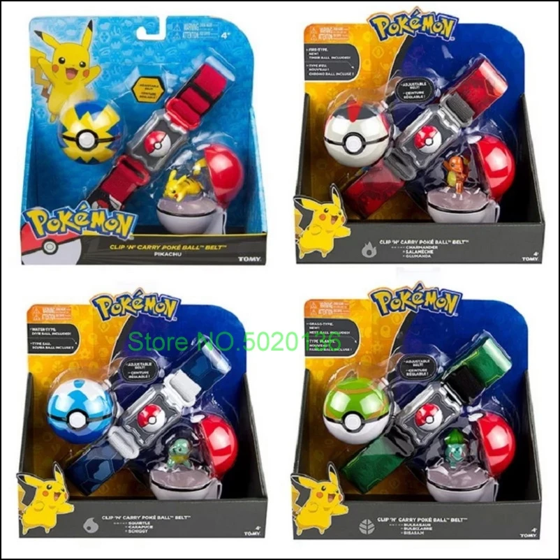 TOMY Pokemon Elf Ball Belt Pikachu Pokeball Pocket Monster Variant ModelToy Set Action Figure Model Kids Toy Gift star wars toys