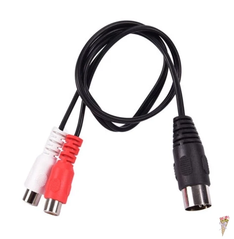 MIDI DIN 5P Male to 2 RCA Phono Female Socket Jack MF аудио кабель 0 5 м | Электроника