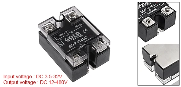SDP4040D 3,5-32VDC до 12-480VDC 40A однофазный твердотельный релейный модуль DD