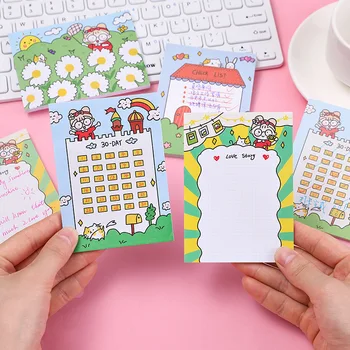 

Kawaii Cartoon Self-adhesive Notes Memo Pad Cute Loose Leaf Sticky Notes Student Notepad Office School Stationery Supplies 02210