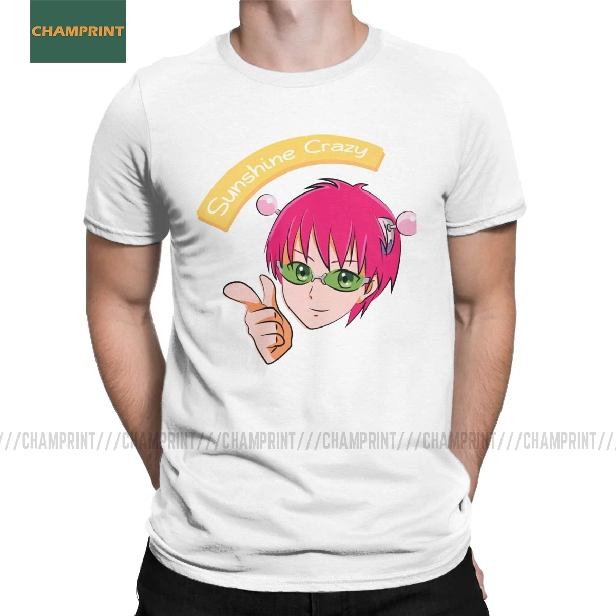 Мужская хлопковая футболка Saiki K Sunshine аниме Kusuo Manga Kaidou No Psi Nan | одежда