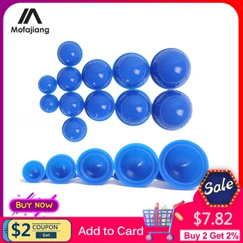 

12pcs Vacuum Cans Suction Cups Cupping Set Silicone Cupping Therapy Cans Rubber Body Slimming Suction Cups Back Massager