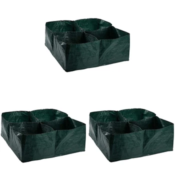

Garden Divided Raised Planting Bed PE Fabric Grow Bag Planter Pot Square Planting Container for Vegetables,Plants