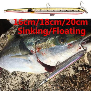 

Hunthouse fishing lures LW118 stylo pencil needlefish casting pencil hard bait stickbaits floating/sinking 205/180/160mm garfish