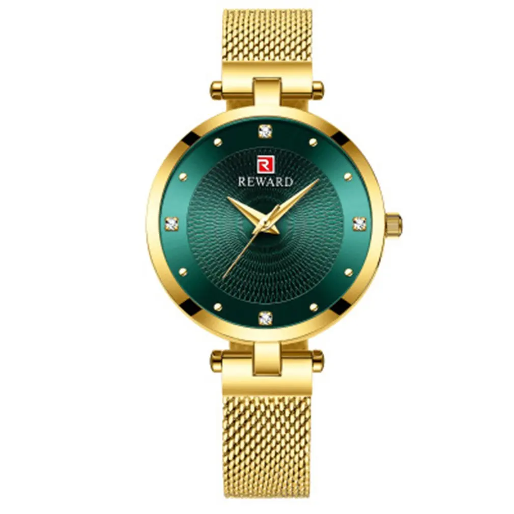 

Mesh Belt Ladies Watch Casual Waterproof Quartz Watch Rhinestone Scale Ladies Elegant Watch Girl Watch