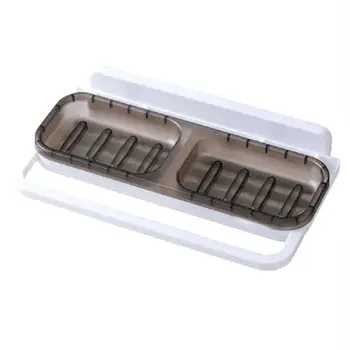

Adhesive Wall Mounted Soap Dish Container Leak Proof Towel Draining with Holder no Box Rack Self punching Soap Multifunctio Z9B3