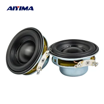 AIYIMA-미니 휴대용 스피커 40MM 4 옴 5W 풀 레인지 스피커, 고무 사이드 NdFeB 마그네틱 라우드 스피커 사운드 홈 시어터, 2 개