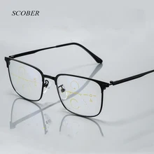 Новые Бизнес прогрессивные Мультифокальные очки для чтения, мужские умные очки для чтения с зумом, женские очки для чтения с дальним прицелом, анти-синие очки