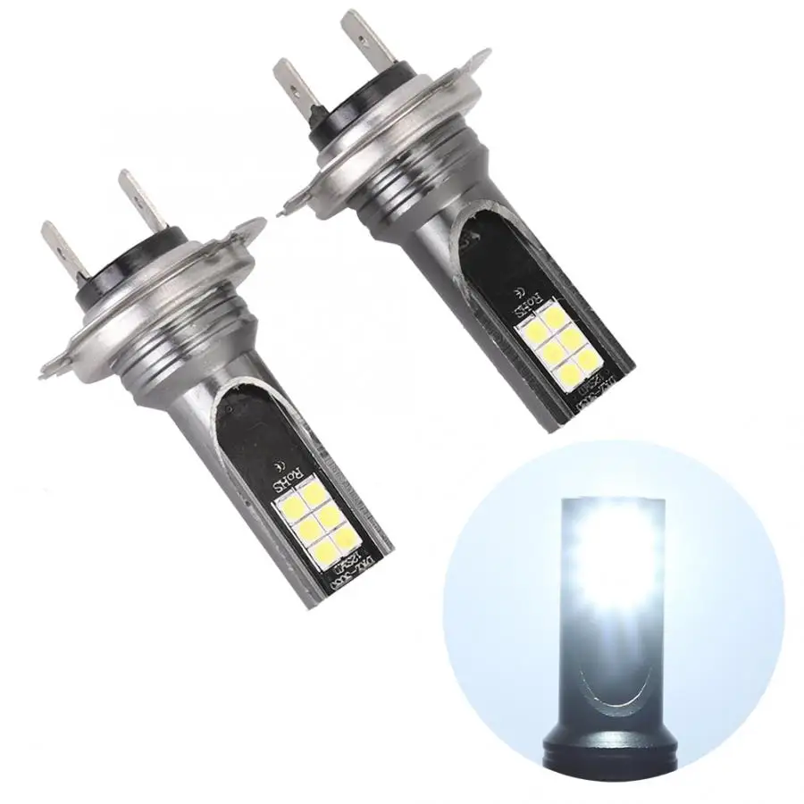 2 шт автоматическое Противотуманные фары H7 12LED фары автомобиля 3000K 24W 1000LM высокий яркий противотуманный свет автомобильные аксессуары