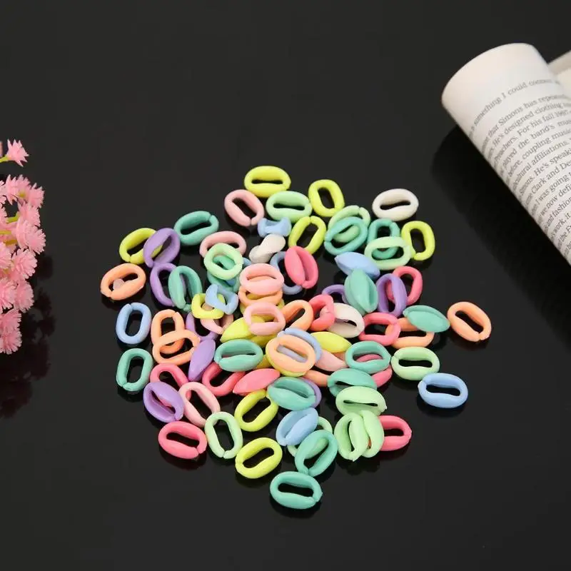 100 шт красочные пластиковые кольца DIY Птица Попугай цепь для домашних питомцев игрушки аксессуары