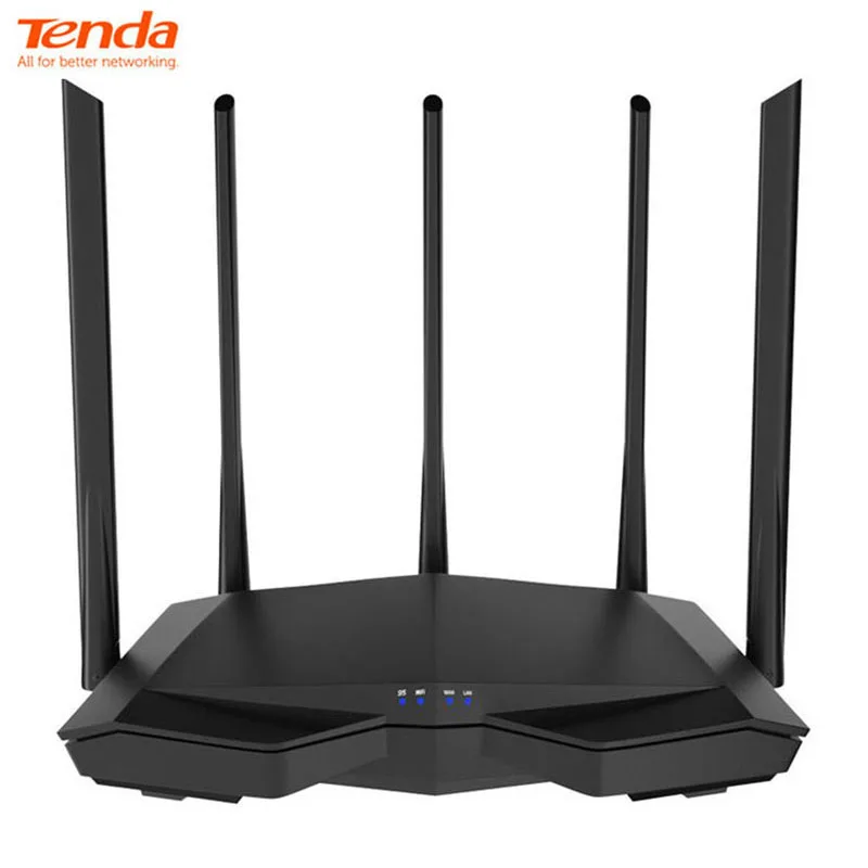 Tenda AC7 Беспроводной Wi-Fi фрезерный роутер 11AC 2 4 ГГц 5G hz 1 * WAN + 3 LAN порта 5*6 дБи антенны
