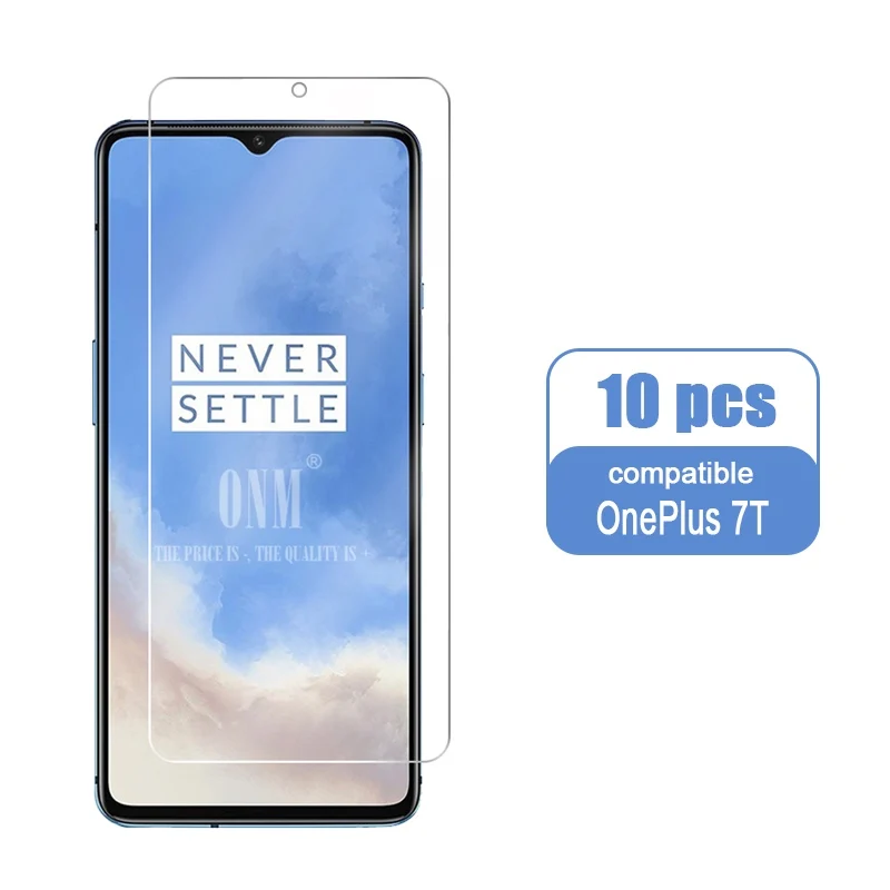 For OnePlus 7t 10 шт. закаленное стекло для OnePlus 7T 7 6T 6 5T 5 3t 3 Защита экрана закаленное стекло для One Plus 7T 7 6T 6 5T 5 3t 3 пленка - Цвет: For OnePlus 7t