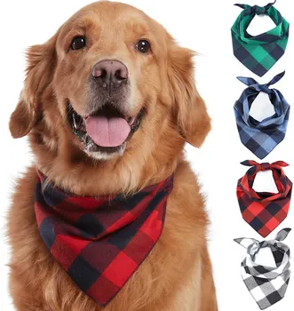 

Buffalo Plaid Dog Bandana Flannel Puppy Scarves Checkered Doggy Bandanna Tie Doggie Kerchief Cotton Bandanas Handkerchiefs Scarf