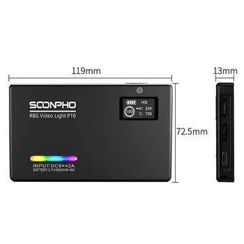 

Su Ben P10LED fill light rgb full color pocket photography light Vlog mobile phone anchor live camera