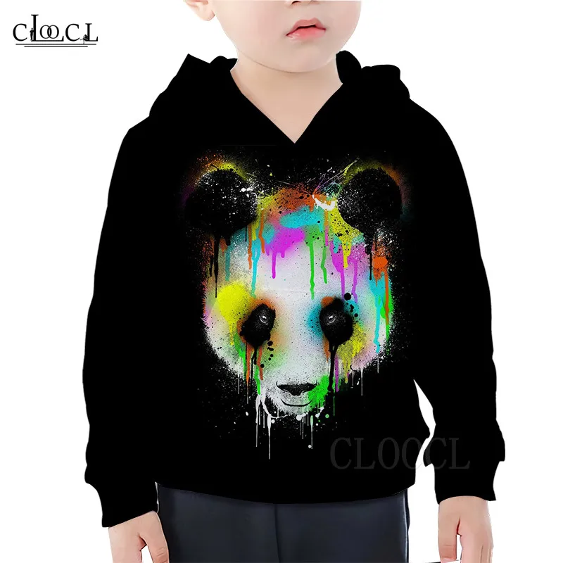 

Panda Hoodie Children's Harajuku Sweatshirt Lovely Animal Panda Printed Girls Boys Funny Hoodies Casual Kids Streetwear Pullover